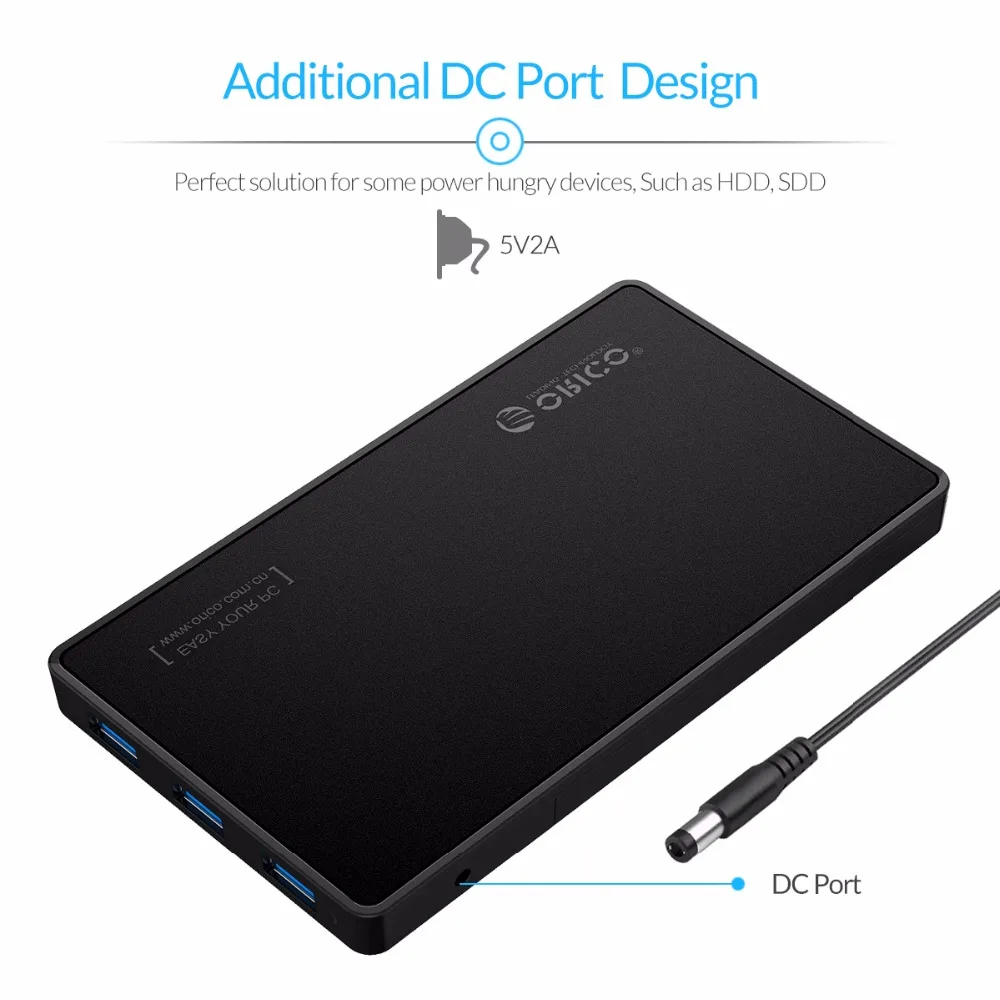 Корпус для жесткого диска ORICO 2 5 дюйма жесткий диск USB 3 0 с портами концентратор