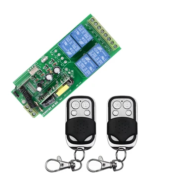 

AK-RK04SE-220 85v~250V 110V 220V 230V 4CH RF Wireless Remote Control Relay Switch Receiver Security System Garage Doors