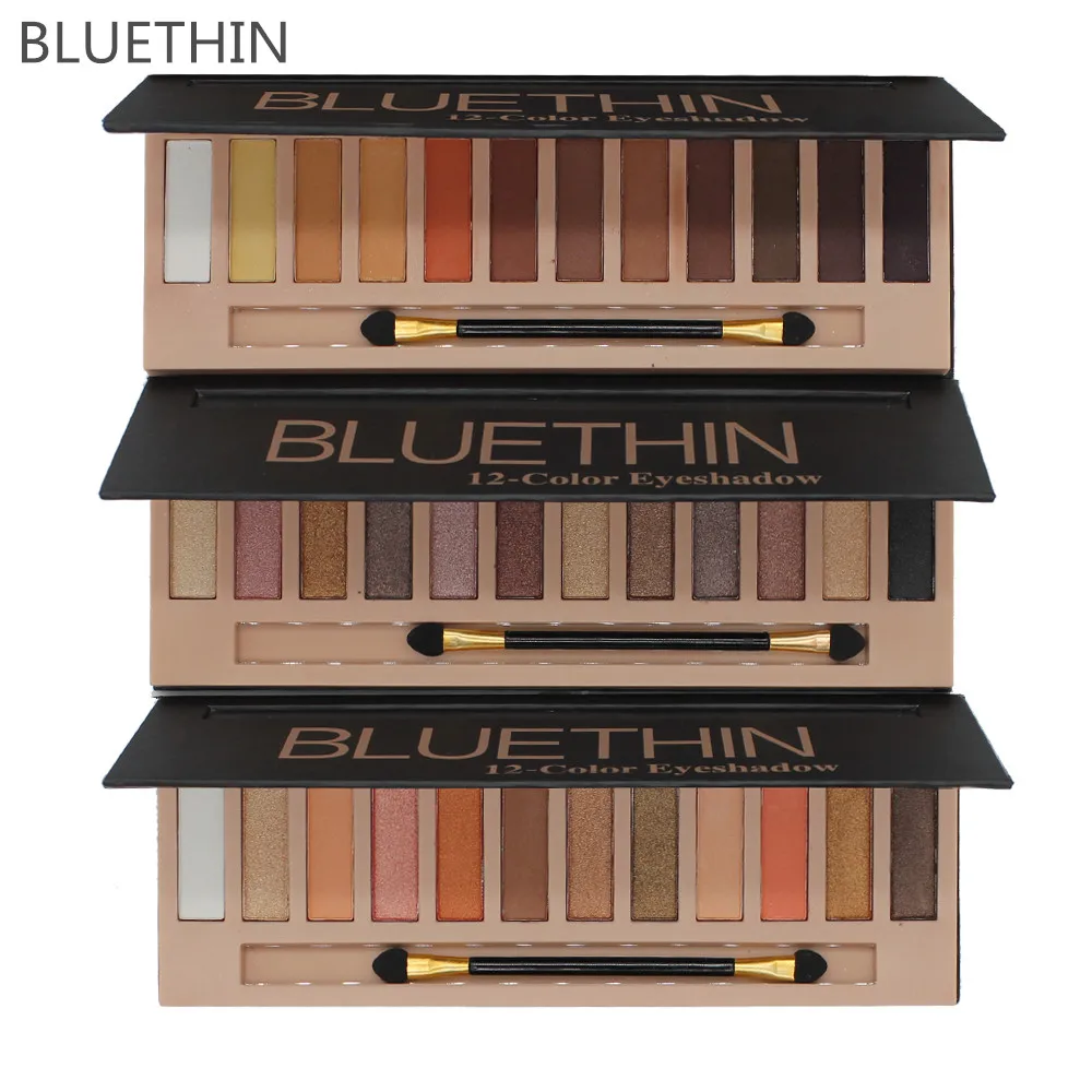 

professional BLUETHIN Pro 12 Colors Shimmer Matte Makeup Palette Long Lasting Eye Shadow Natural make up eyeshadow concealer