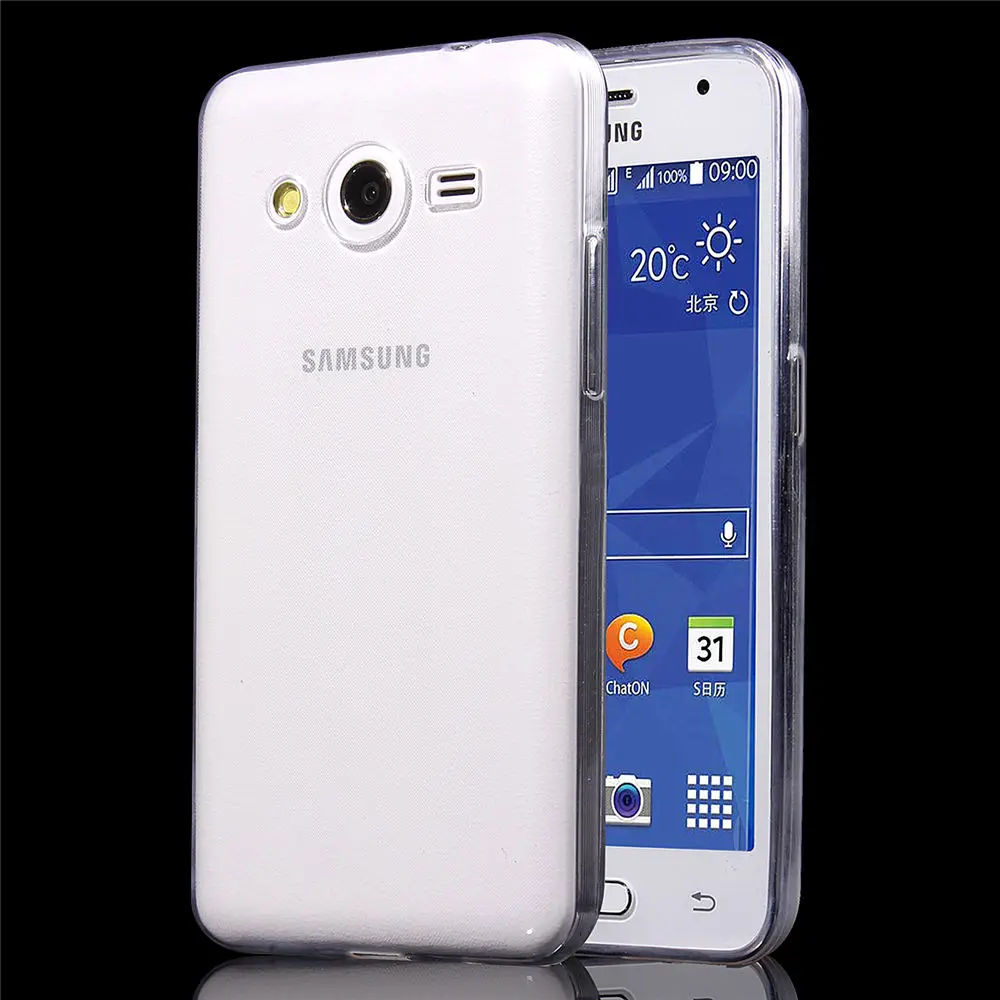 

for Samsung Galaxy Core 2 G355H Case Slim Crystal Clear TPU Silicone Back Show LOGO Silicone Sleeve Cover Cases SM Core2 G355