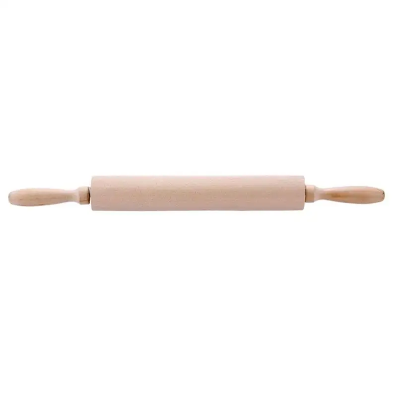 Solid Wood Rolling Pin Baking Cookies Biscuit Fondant Cake Dough Roller