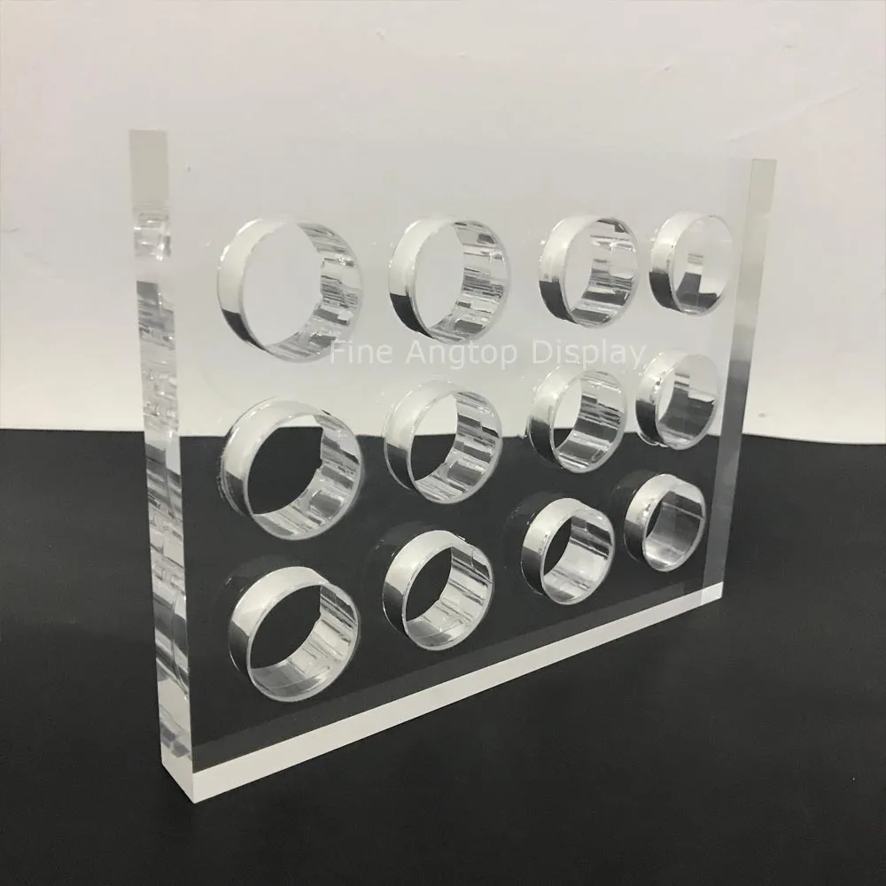 Desktop Clear Acrylic Scarf Holder Jewelry Show Block 100x100x15mm high transparent clear acrylic jewelry display stand lucite display logo block