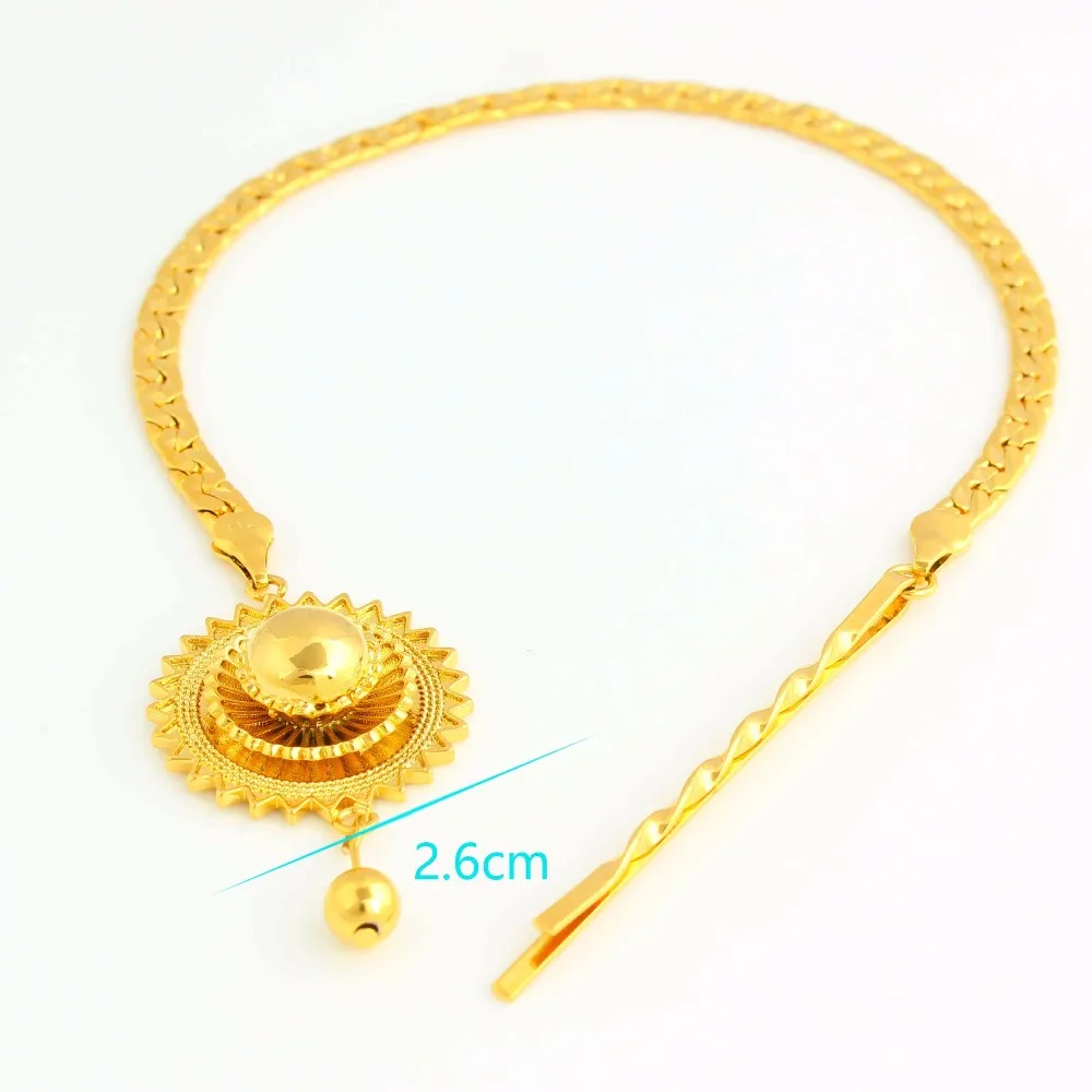 Hair Chain Jewelry New Ethiopian Hair Chain Jewelry 24k Gold Color African/Eritrea/Kenya Women Habesha Party Accessories hair chain jewelry