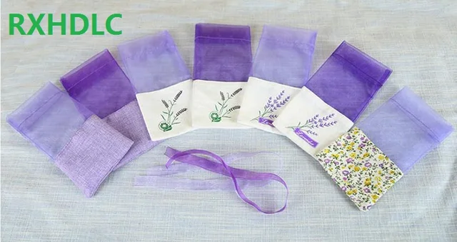 Us 24 25 6 Off 30pcs Lot Purple Cotton Lavender Sachet Bag Wardrobe Mesh Carry Car Mosquito Repellent Herbal Medicine In Gift Bags
