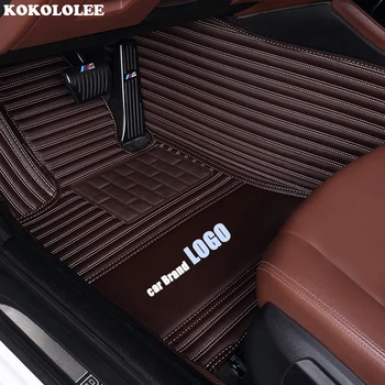 

kokololee car floor mats for PEUGEOT LOGO PEUGEOT RCZ 308CC 308SW 307 3008 4008 206 207 301 307 408 308 308S 508 2008 5008 mats