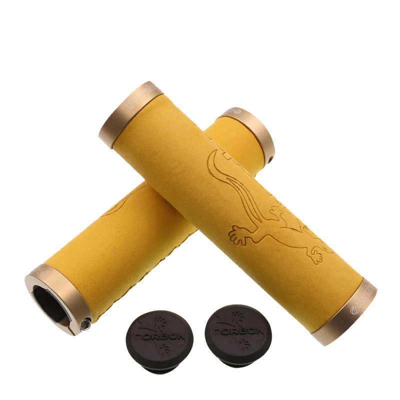 

Propalm 1027EP Bike Handlebar Grips Rubber Aluminum Ergonomic Anti-skid Grip Cover Mountain Cycling