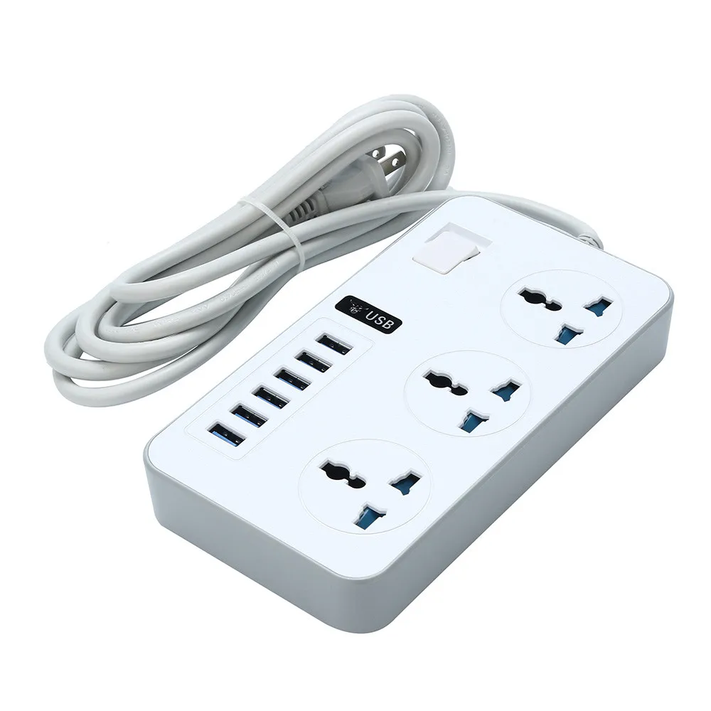 

6USB Mobile Phone Charger 5V 2.4A 3-port US Plug For Mobile Phone Universal Adapter For Samsung Huawei