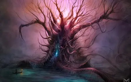 Философия душа. Засохшее дерево. Потустороннее дерево. Потустороннее дерево. Лесной призрак.