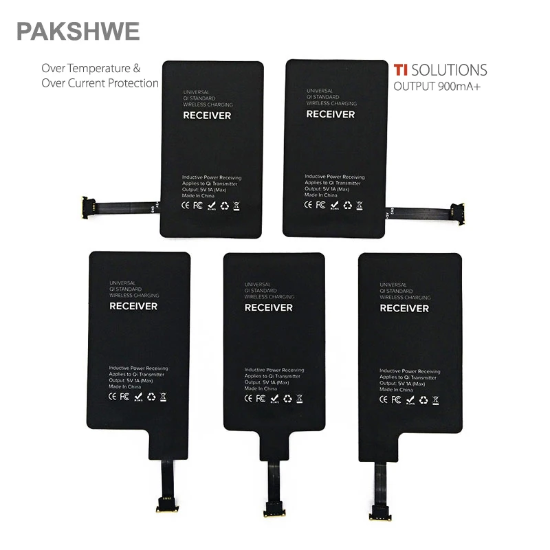 

Android Qi Wireless Charger Receiver Micro USBAdapter TI-Chip Fast Charging for Xiaomi Huawei All Android Micro USB Cellphones