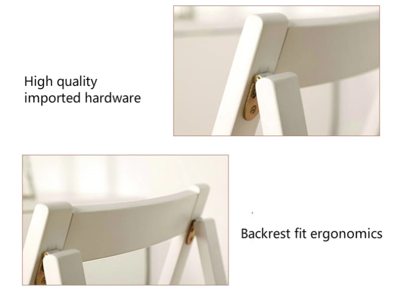 Multifunction Simple Retro Solid Wood Dining Chair with Backrest Household Stable Study Room Chair Folding Portable Wooden Stool