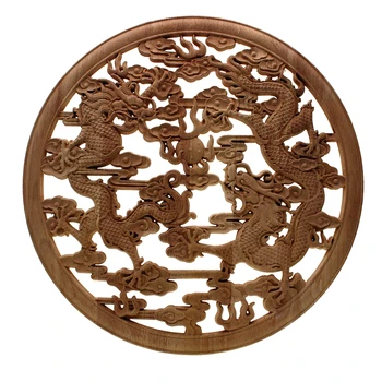 

Floral Woodcarving Decal European Style Rubber Wood Carved Corner Applique Decor Frame Wall Doors Decorative Figurines