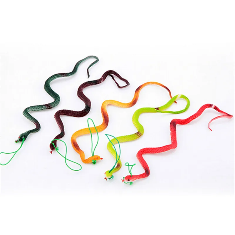 

30pcs/lot 2016 Gag toys Halloween fools tricky toys Funny rubber snake Simulation snake