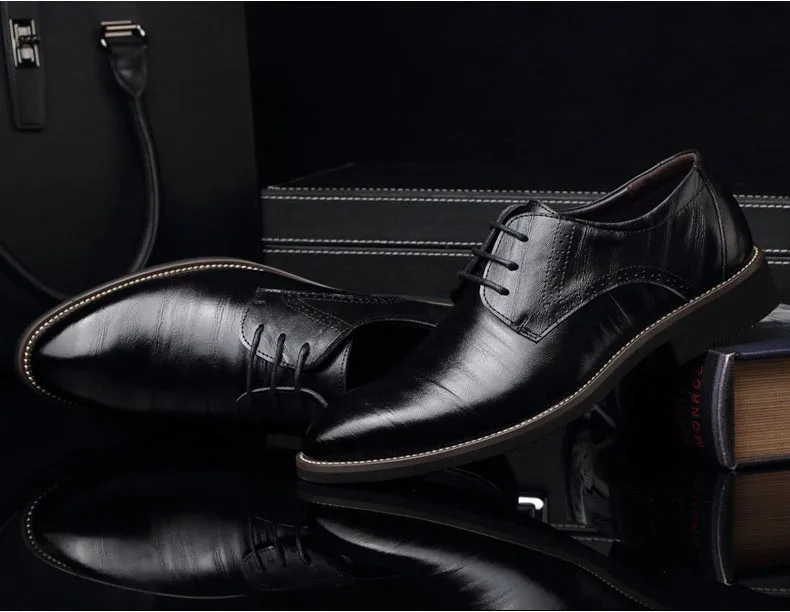Туфли-оксфорды для мужчин; официальная обувь; модельные офисные туфли из натуральной кожи; мужские туфли на плоской подошве; zapatos hombre; черные оксфорды; мужские BRM-276