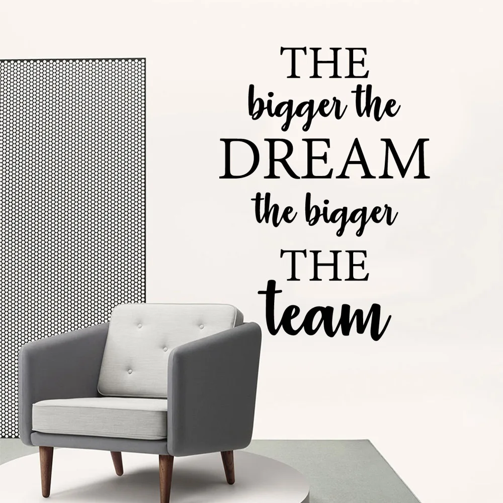 

Large Big Dream Big Team Vinyl Waterproof Wall Decal Decor Living Room Bedroom Removable Murals naklejki na sciane