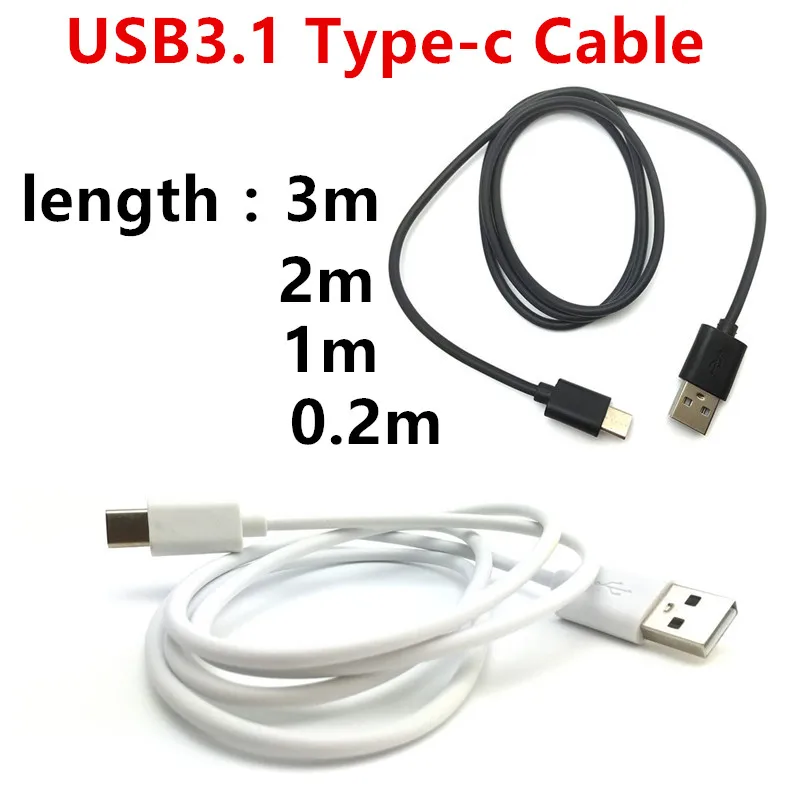 Premium USB-C Fast Charging & Data Sync Cable - Black & White, Multiple Lengths Available