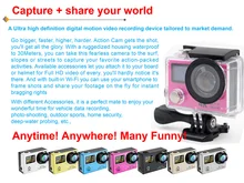 New Eken 4 K H3 remote Sports camer Ultra HD 4K WiFi 1080P dual screen 2.0 go waterproof pro go pro hero 4 style Action cam