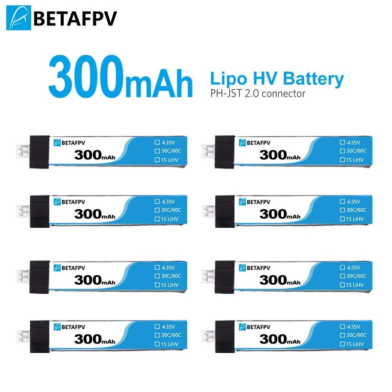 Baratos BETAFPV 300mAh HV 1S Lipo batería 30C 4,35 V con JST PH 2,0 powerwoop conector para la pequeña cuchilla de zumbido Inductrix