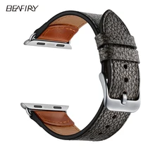 Ремешок BEAFIRY из натуральной кожи для Apple Watch 42 мм 38 ремешок часов с