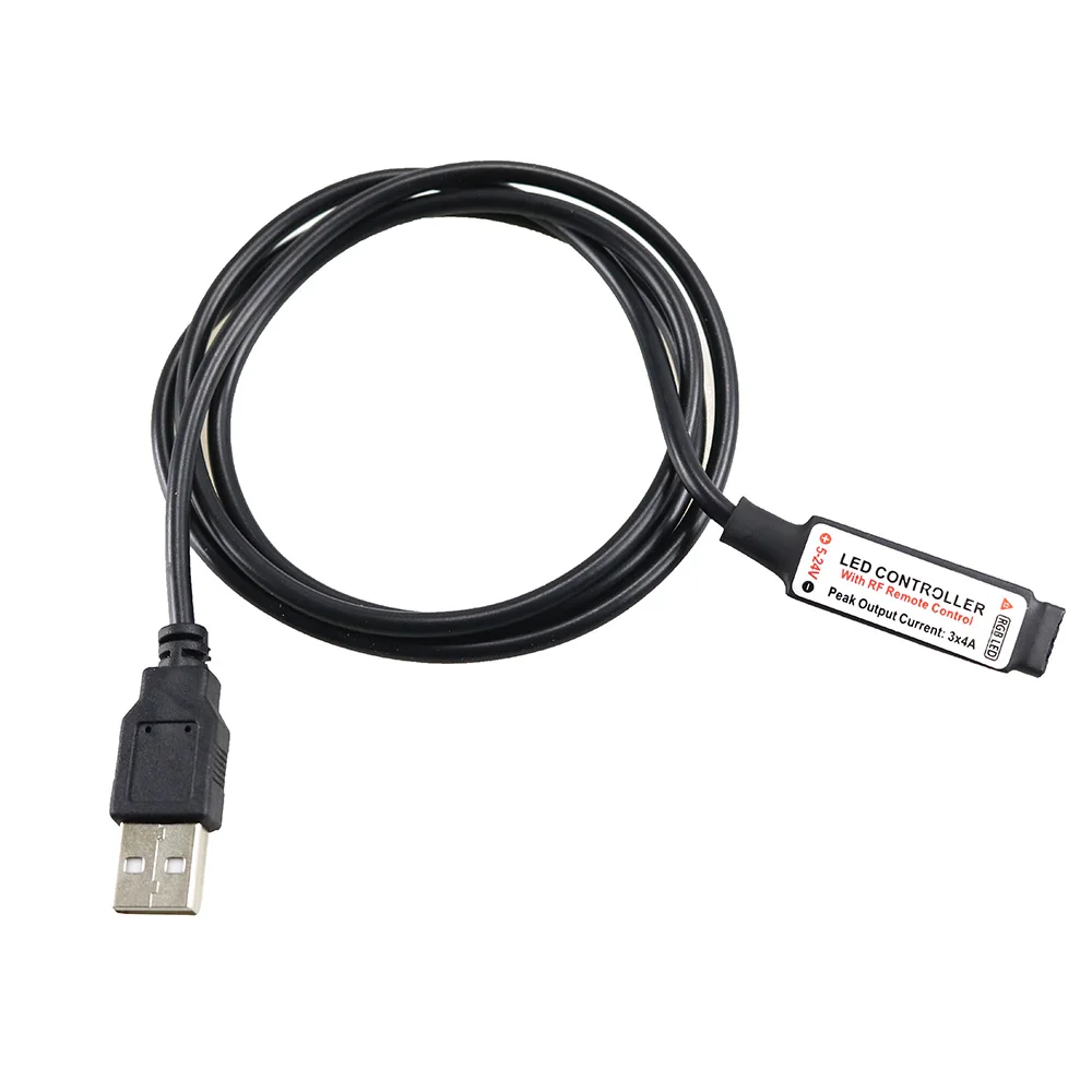 USB RGB светодиодный контроллер DC5V диммер RF беспроводной мини-пульт дистанционного управления для RGB 3528 5050 smd СВЕТОДИОДНЫЙ ленточный светильник 5-24 В 1 шт