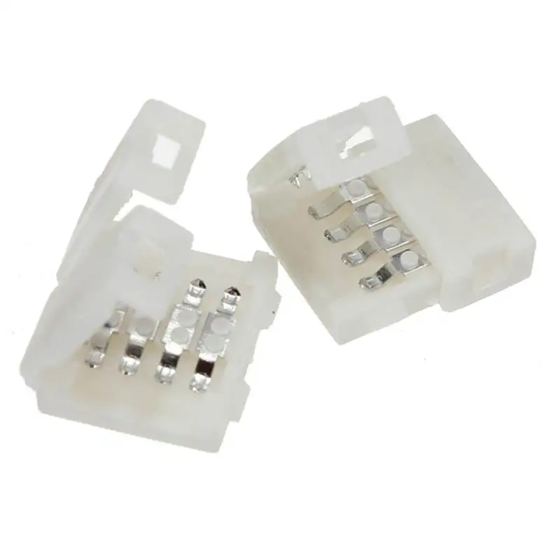 

Best Promotion Mini 10mm 4Pin Connector Adapter For RGB 5050 Led Strip lights Solderless