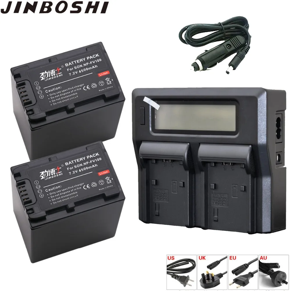 

2Pcs NP-FV100 NP FV100 Battery + LCD quickly Charger For Sony DCR-SR15 SR21 SR68 SR88 SX15 SX21 SX44 SX45 SX63 SX65 SX83 SX85