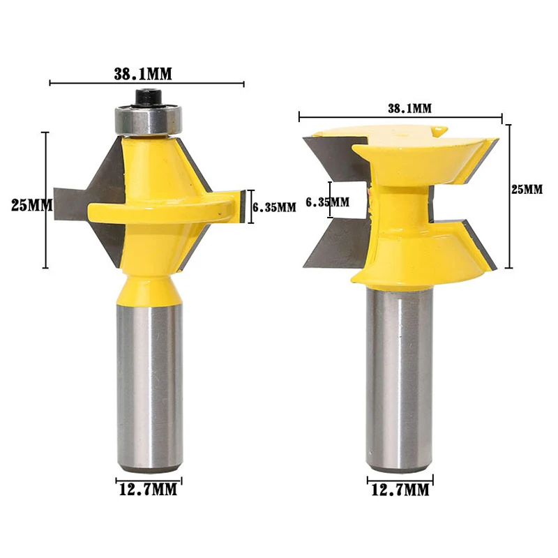 1/2 дюймов хвостовик маршрутизатор Набор бит 120 градусов деревообрабатывающий паз долото Резак Прочный инструмент SDF-SHIP