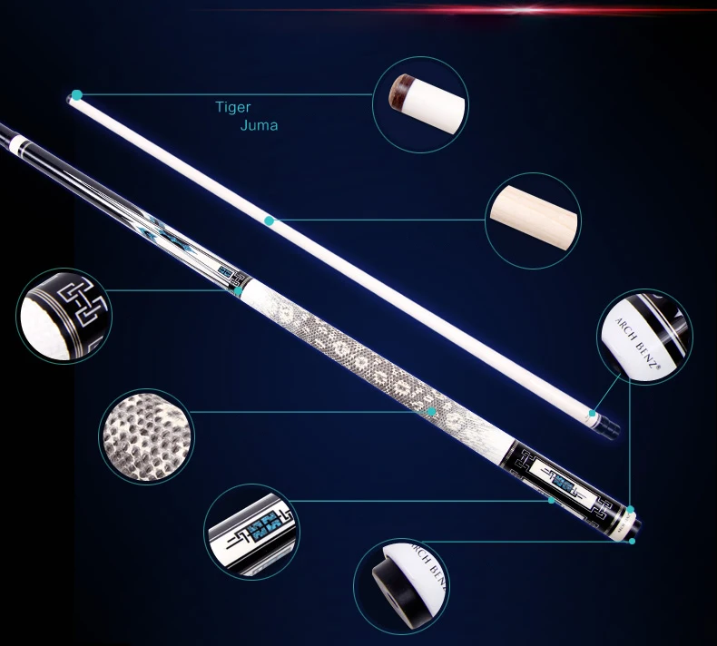 Arch Benz X8 высококачественный бильярдный Cue 1/2 Stick Kit 13 мм наконечник 149 см снукер