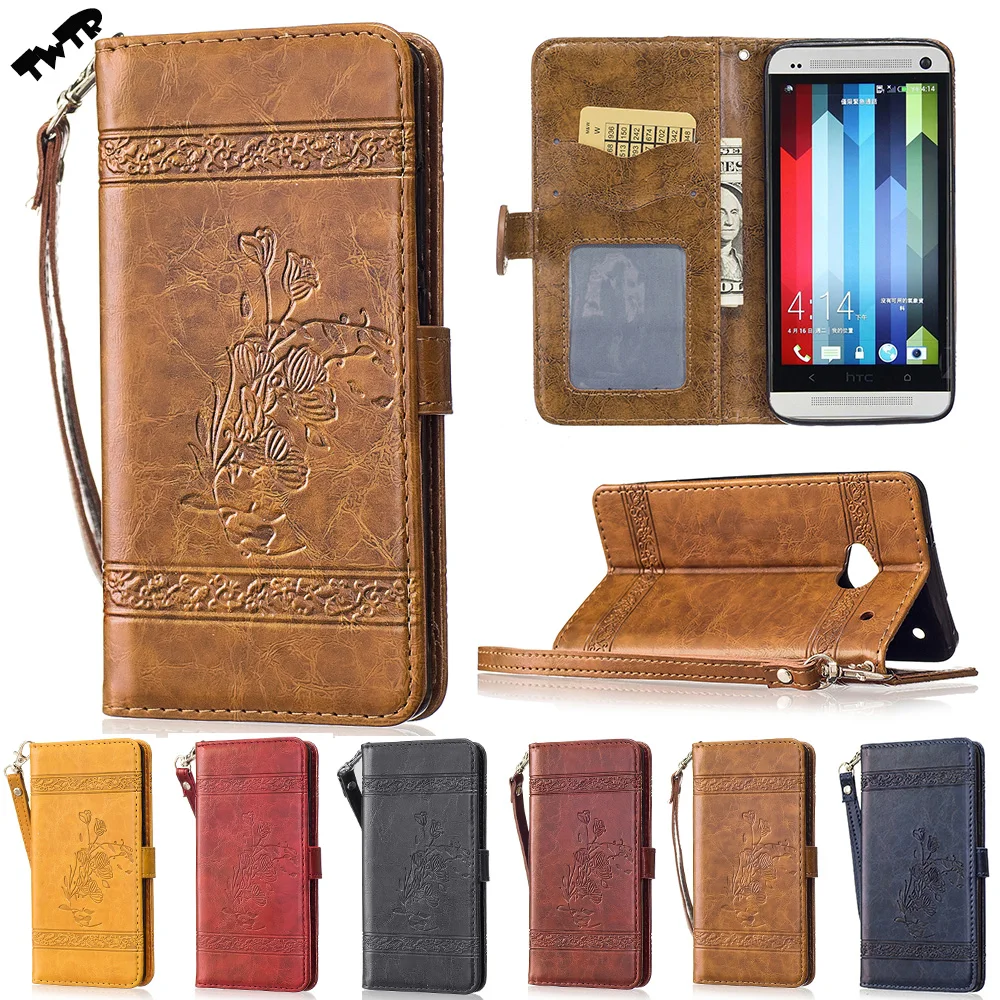 

Oil Wax Lines Rose Flip Case for HTC M7 M 7 Dual Sim 801e 801s 801n Case Phone Leather Cover for HTC One LTE 802 802d 802t Cases