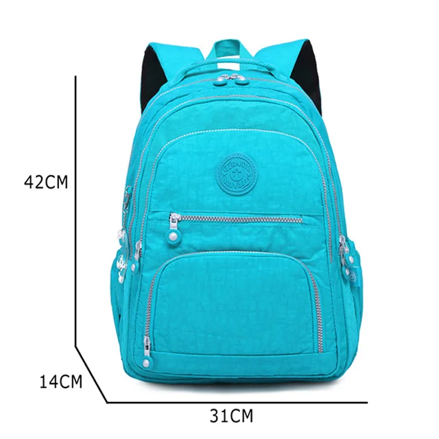 Детский Школьный рюкзак высокого качества, школьные сумки для девочек и мальчиков, Большой Вместительный рюкзак, легкий Водонепроницаемый школьный рюкзак - Цвет: Sky blue