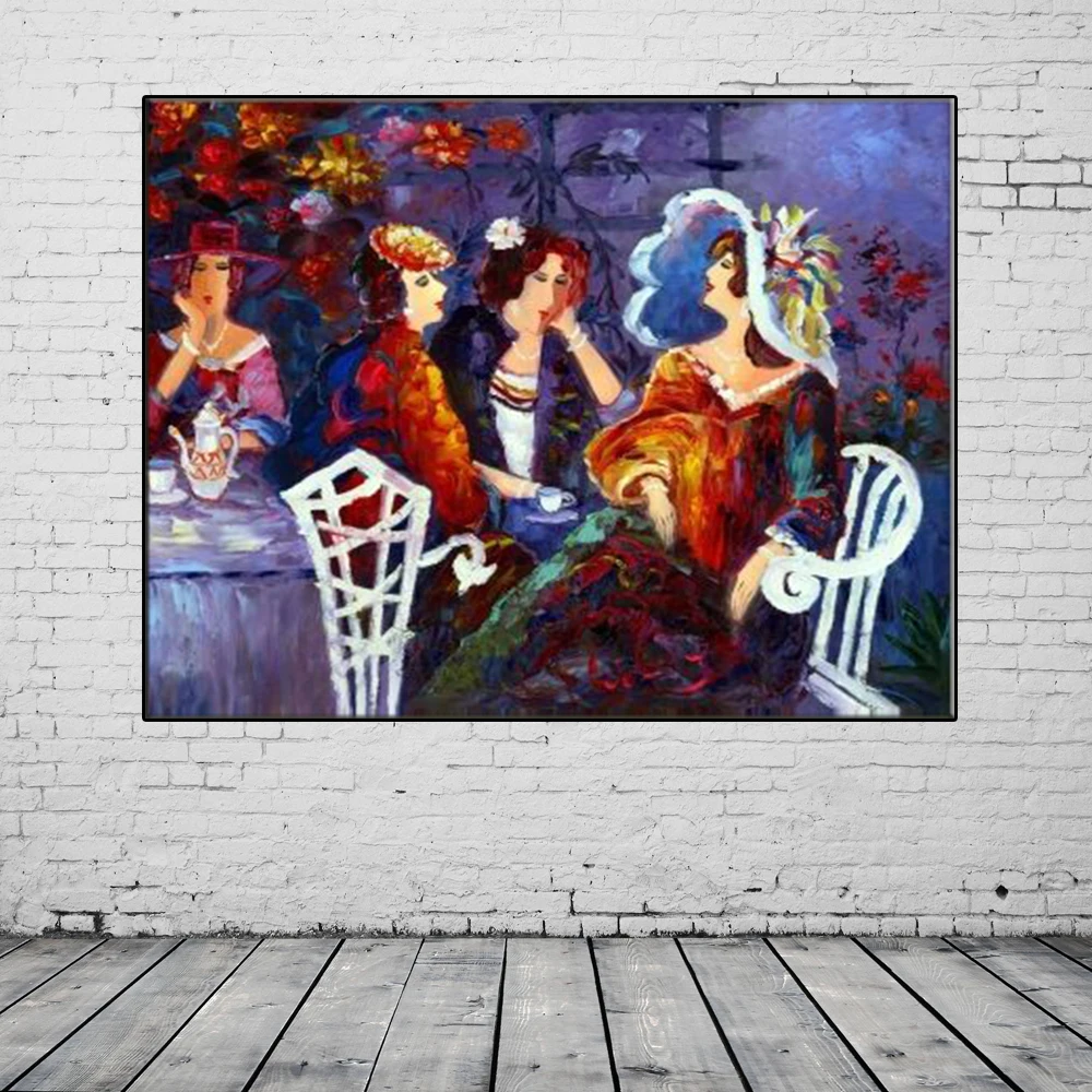 

New Hand Painted Character Picture Modern Landscape Paintings On Canvas Women Party Paint Home Decor Wall Art Oil Painting