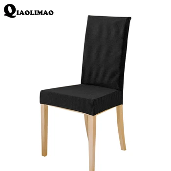 

2018 Polar Fleece Chair Cover Stretch seat Chair Covers Washable Dining Protector Slipcover for Hotel Banquet Dining Home Decor