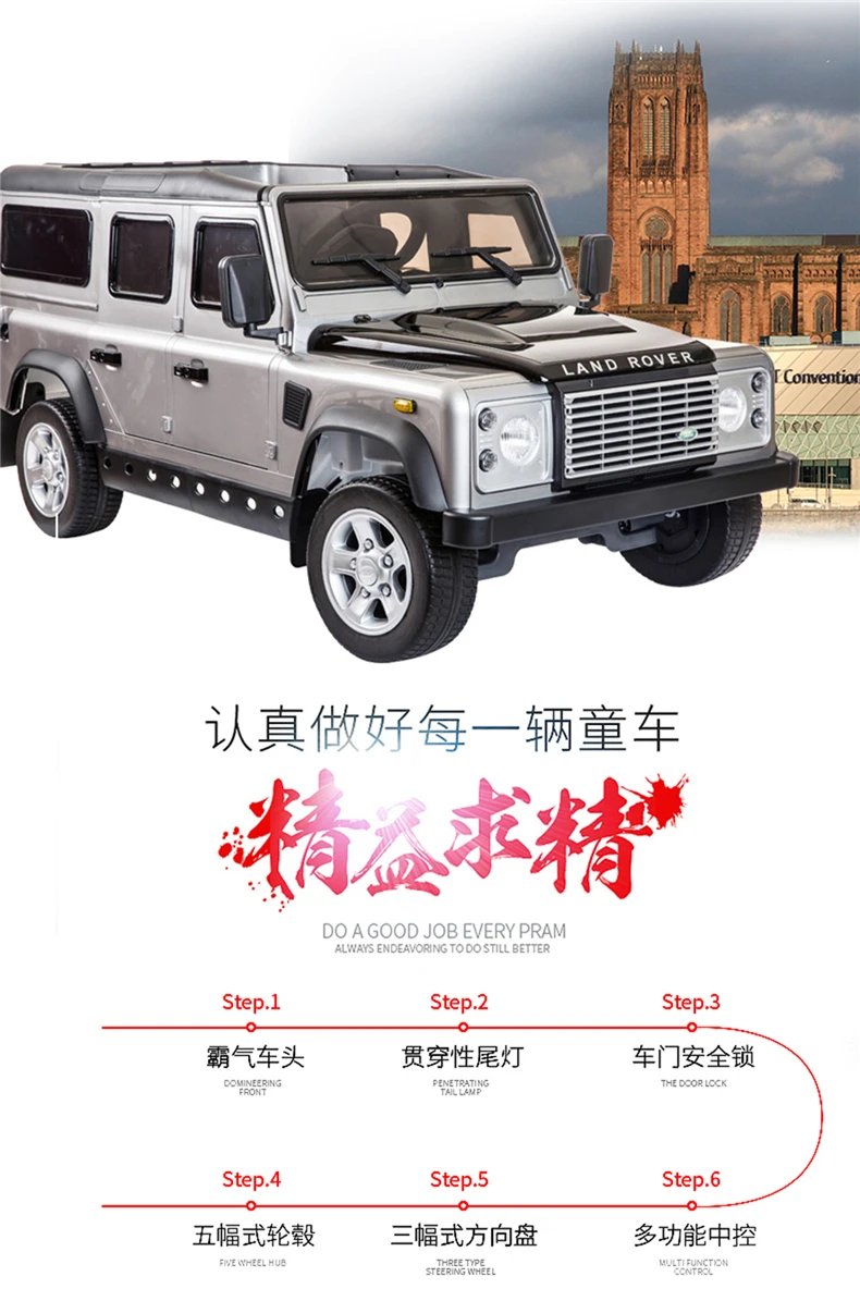 Ridgepole Maxinkuan Land Rover, Детский электромобиль, детские игрушки, автомобильный пульт дистанционного управления, четыре колеса, качели, можно сидеть, ребенок