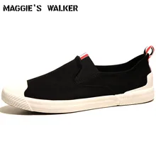 Мэгги Уокер Мужская модная повседневная обувь повседневная парусиновая обувь без шнуровки Уличная обувь на платформе лофтеры для ходьбы Размер 39-44