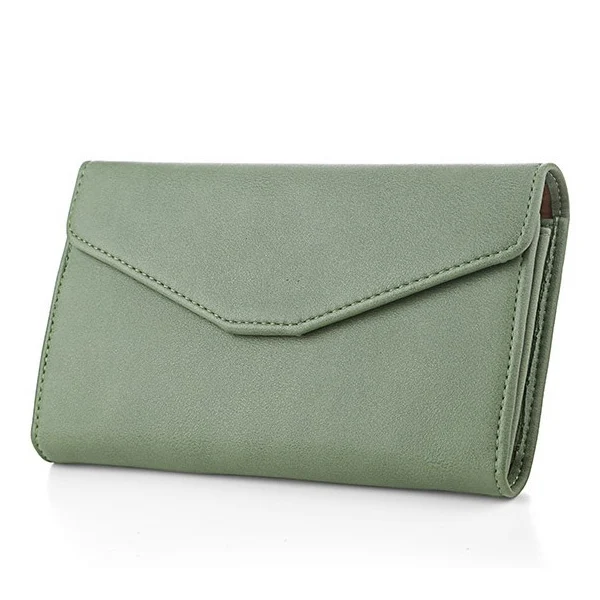 

New Envelope Clutch Wallet For Women Female Leather Purse Card Holders Coin Phone Pocket Long Wallets Bolsas Passport Holder