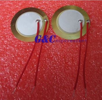 

20PCS 27mm Piezo Elements Sounder Sensor Trigger Drum Disc + wire copper
