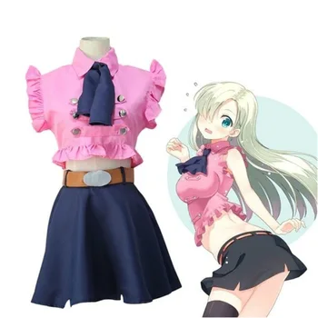 

Japanese Anime The Seven Deadly Sins Elizabeth Liones Cosplay Costume Nanatsu No Taizai Uniform Suit Outfit Womens Clothes