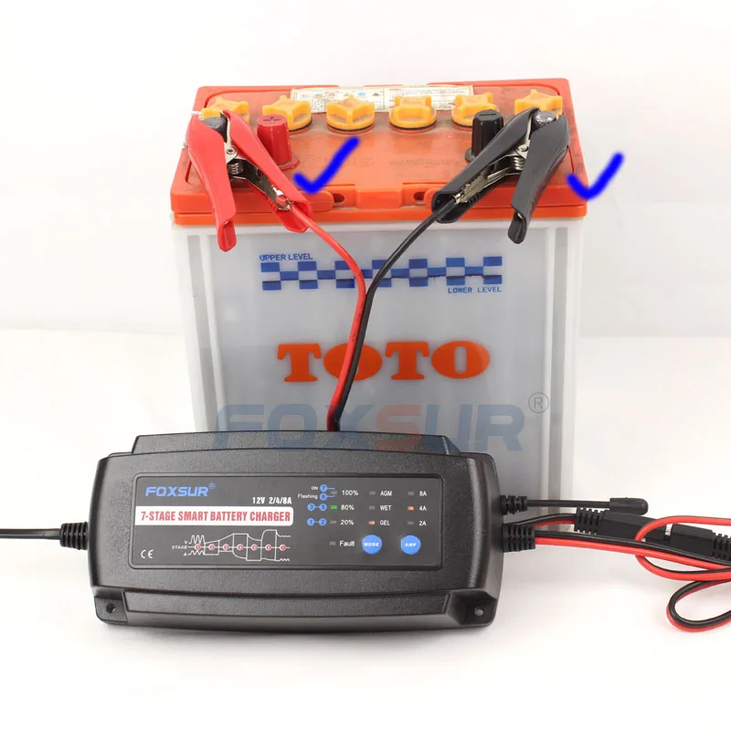 FOXSUR 12 V 2A 4A 8A Автоматическая умная Батарея Зарядное устройство, 7-stage Смарт Батарея Зарядное устройство, автомобильный Батарея Зарядное устро... FOXSUR 12 V 2A 4A 8A Автоматическая умная Батарея Зарядное устройство, 7-stage Смарт Батарея Зарядное устройство, автомобильный Батарея Зарядное устро...