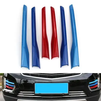 

BBQ@FUKA 6x Colored Car Front Fog Light Lamp Cover Trims Sticker Fit For 2016+ Cadillac XT5 Car Styling Decoration fashionable