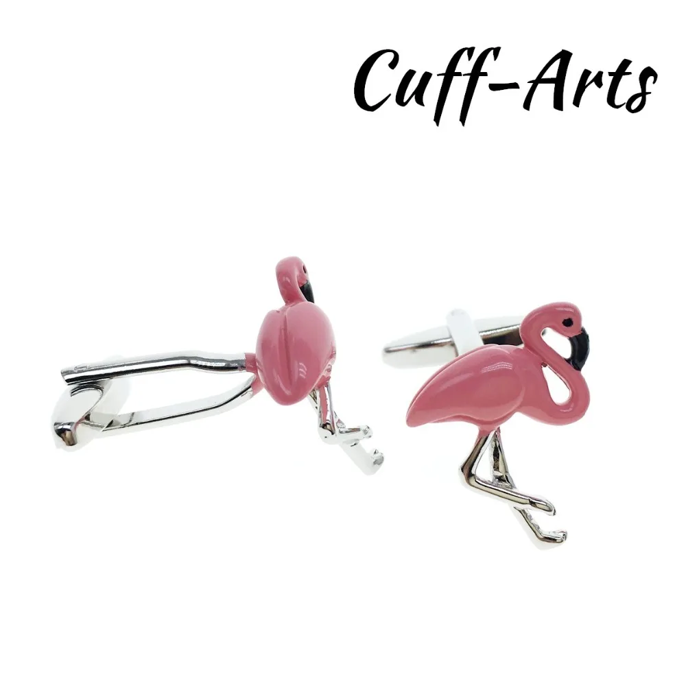 Запонки для мужчин s Фламинго запонки рубашки подарки Gemelos Les Boutons De Manchette от Cuffarts