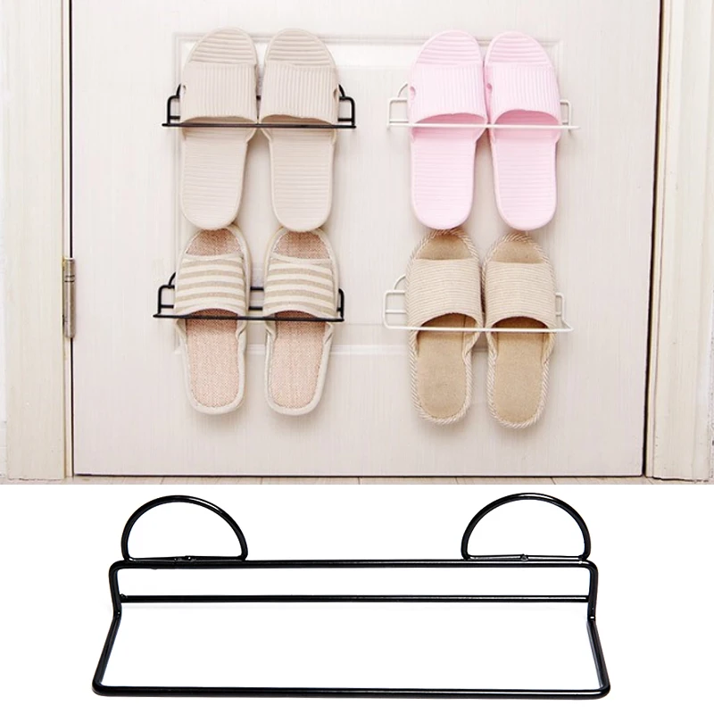 

Slipper Holder Shoe Rack Metal Shoes Shelf Wall Mount Creative Practical Door Simple and cute storage shoe rack