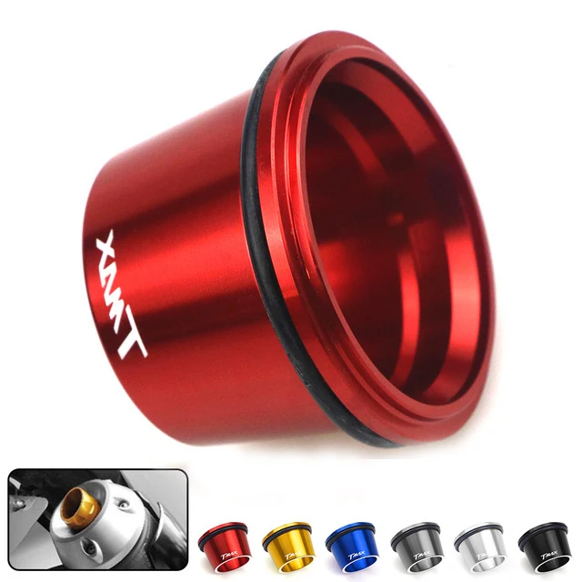 

CNC Aluminum Motorcycle Exhaust Pipe Muffler Tail Port Cover Cap Red Blue Black Gold for Yamaha T-max TMAX 2012 - 2015 2016 2017