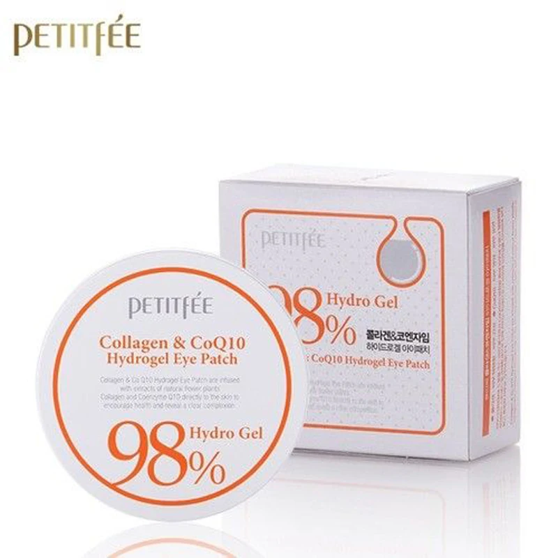 Baratos Petfee colágeno Co Q10 hidrogel de parche ocular 60 uds. Máscara de ojos removedor círculo oscuro inflado bolsa de ojos hidratante Corea cosméticos