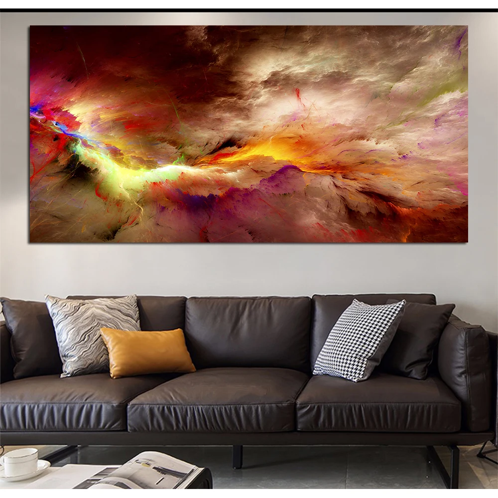 

Large Size Canvas Poster Art Prints Cloud Abstract Landscape Photo for Living Room Decorative Picture Pop Modern Home