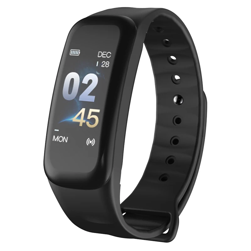 

Color Screen C1 Smart Bracelet Blood Pressure Waterproof Fitness Tracker Heart Rate Monitor Smart Band for Android IOS PK miband