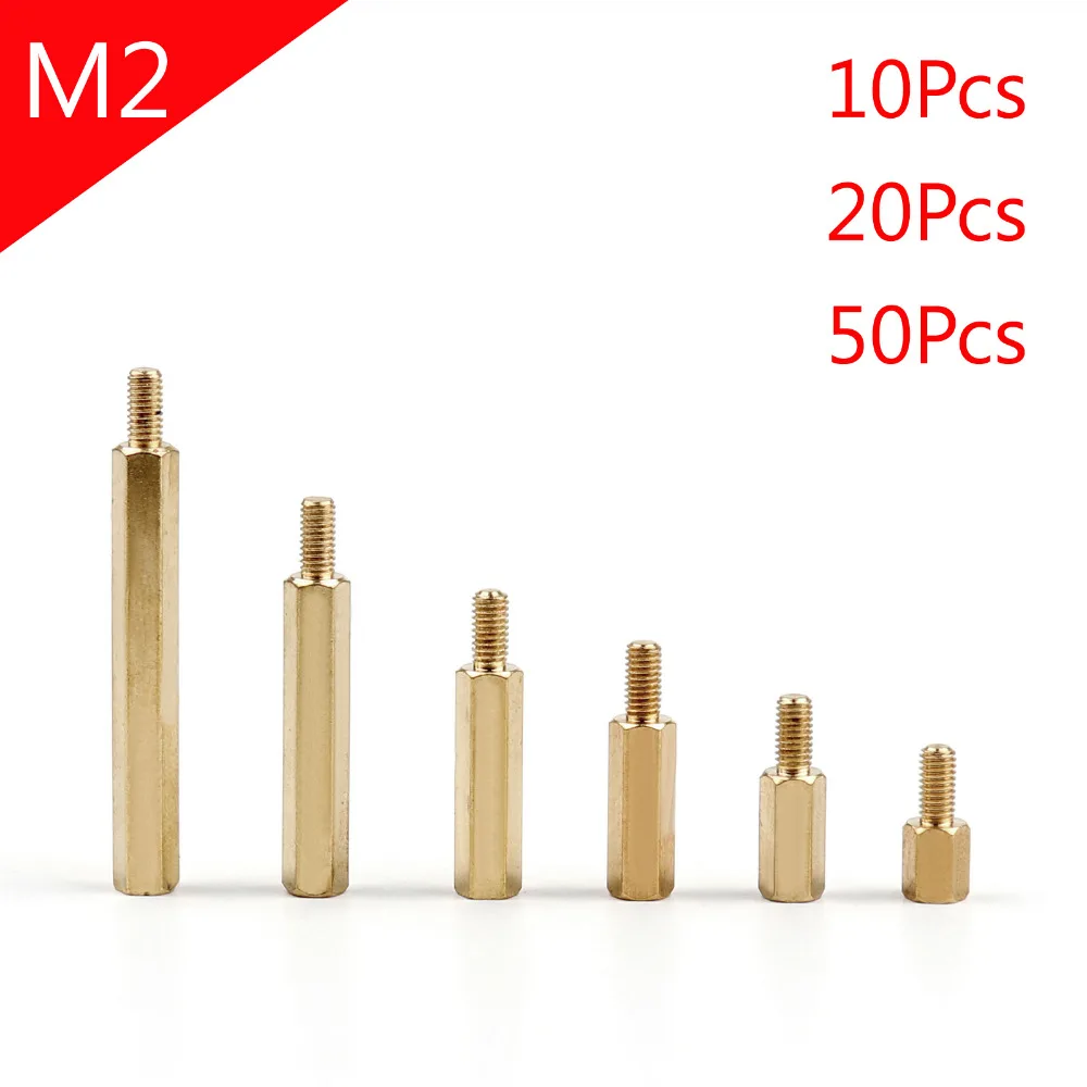 Buy M2+3mm M2 Male to Female Screw Brass