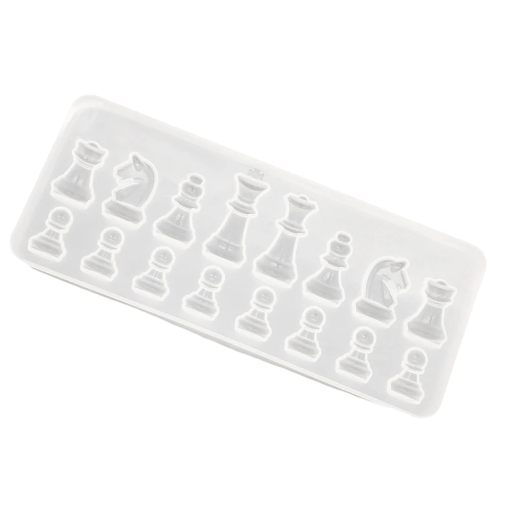 Silicone Ornament Mold International Chess Shape Mould for Resin Casting Jewelry Making Supplies Candy Chocolate Cake Mold Tool
