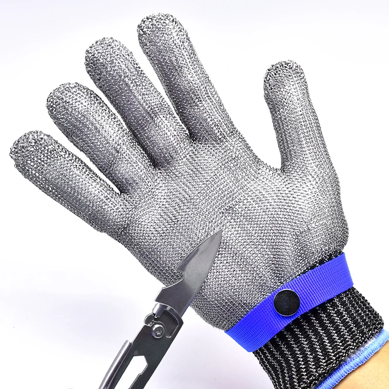 

Safety Cut Proof Stab Resistant Stainless Steel Metal Mesh Butcher Glove Size M High Performance Level 5 Protection