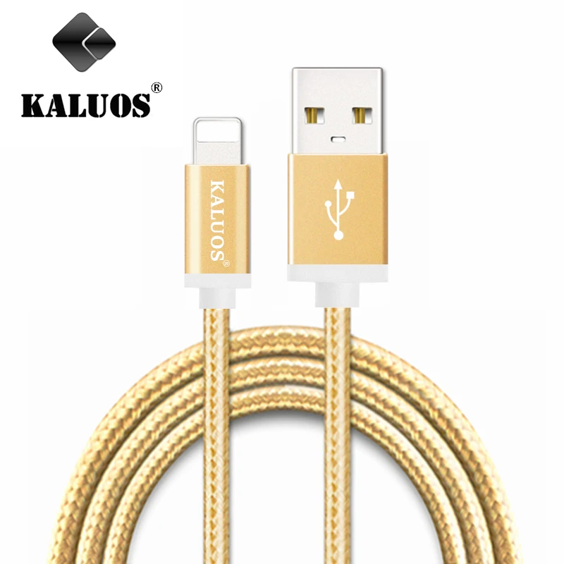 KALUOS 20cm 100cm 1.5m 2m 8pin USB Data Sync Charge Cable For iPhone 5 5S 6 6S Plus iPad 4 mini 2 Air 2 iOS9 Phone Charger Wire