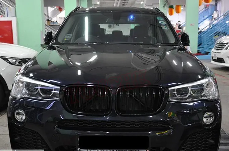 F25 F26 двойной планка переднего бампера ноздри сетки для BMW X4 F26 X3 F25- 5-дверный внедорожник Замена решетки сетки