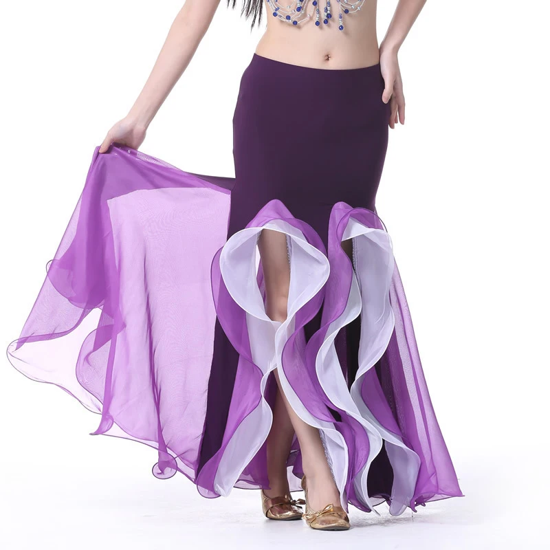 Cheap Dancewear 9 Colors Belly Dancing Clothing Long Fish Tail Skirts